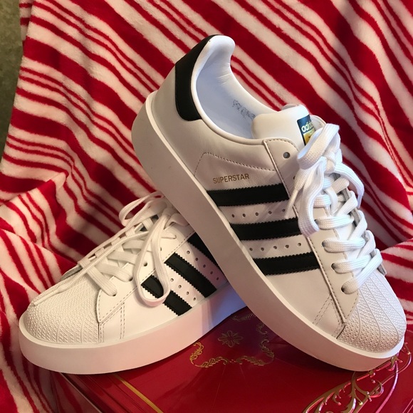 Adidas Superstar Bold Sneakers NIB 8 fits like 9 - Picture 2 of 8